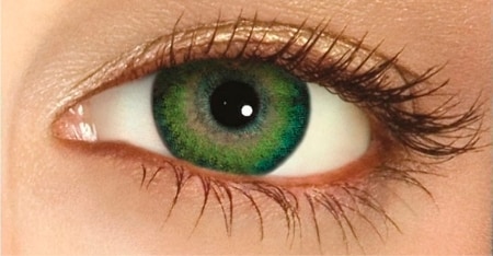 contact lens color:  Sea Green