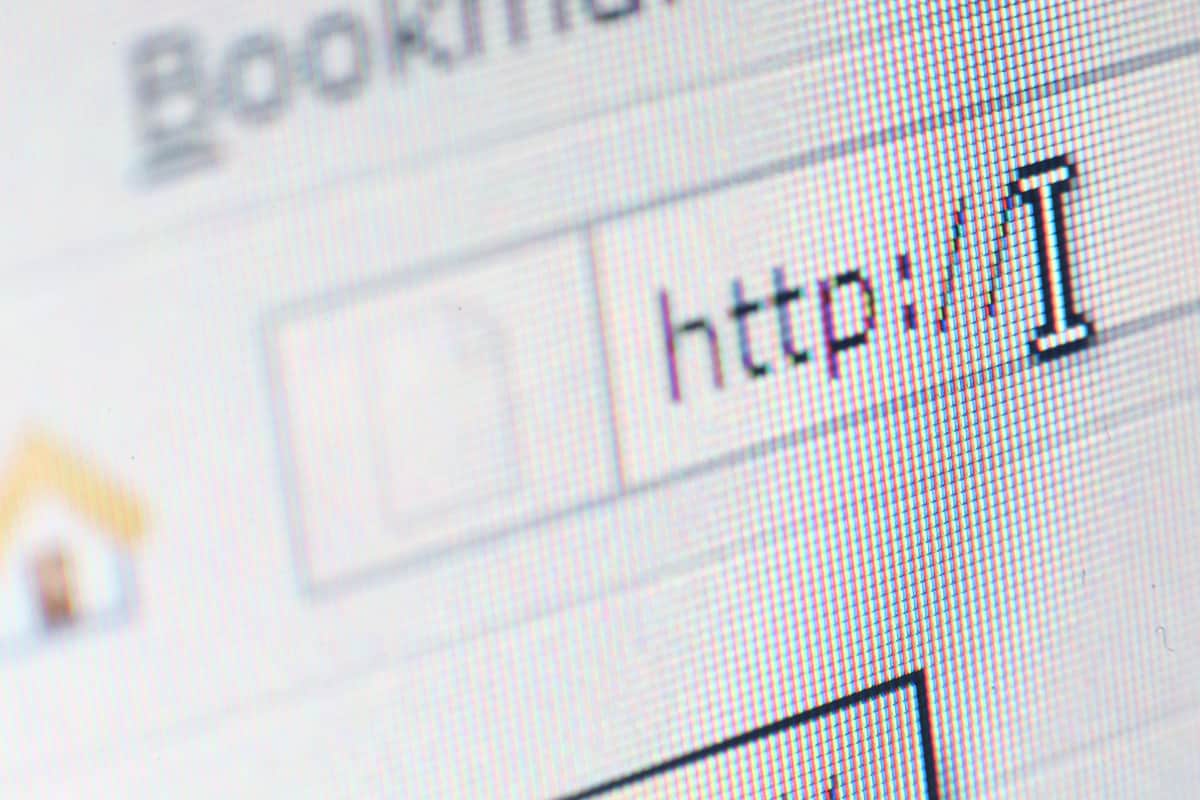 Close-up of a computer screen showing text entry, representing digital eye strain and screen use.