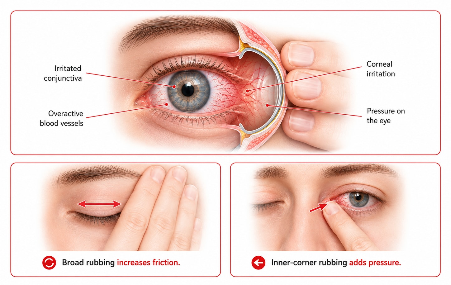 What happens when you rub your eyes too much