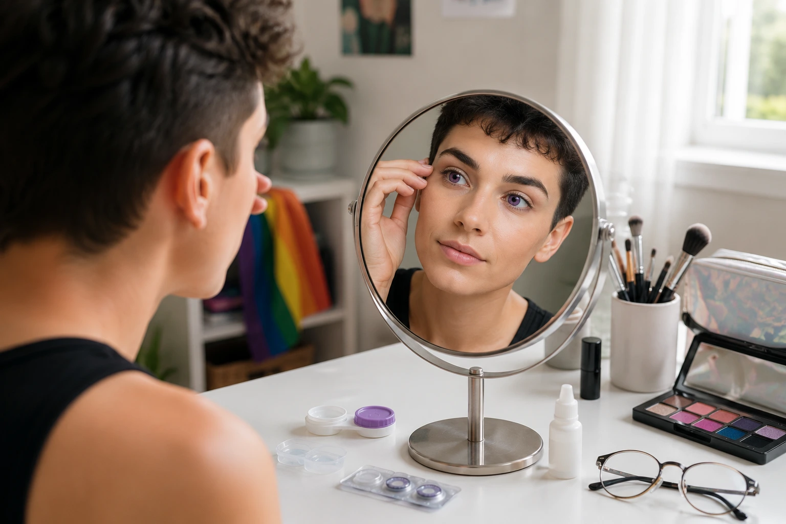 Prescription Colored Contacts: Trying lenses