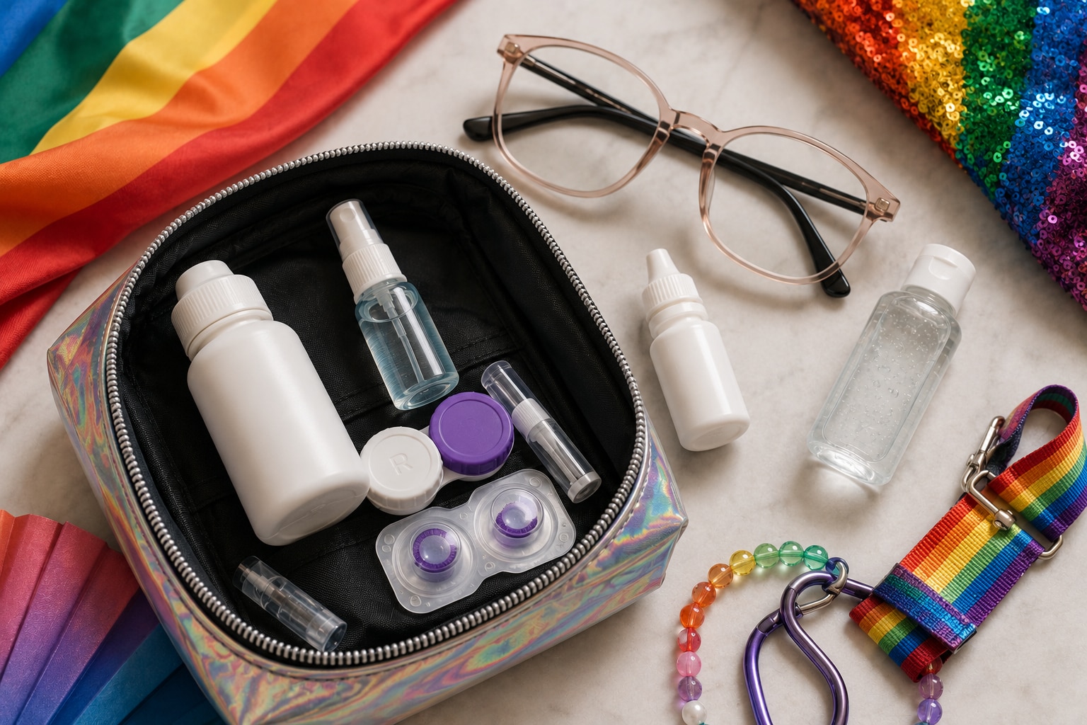 Colored Contact Lens Safety Guide: Bring backup glasses and lens supplies