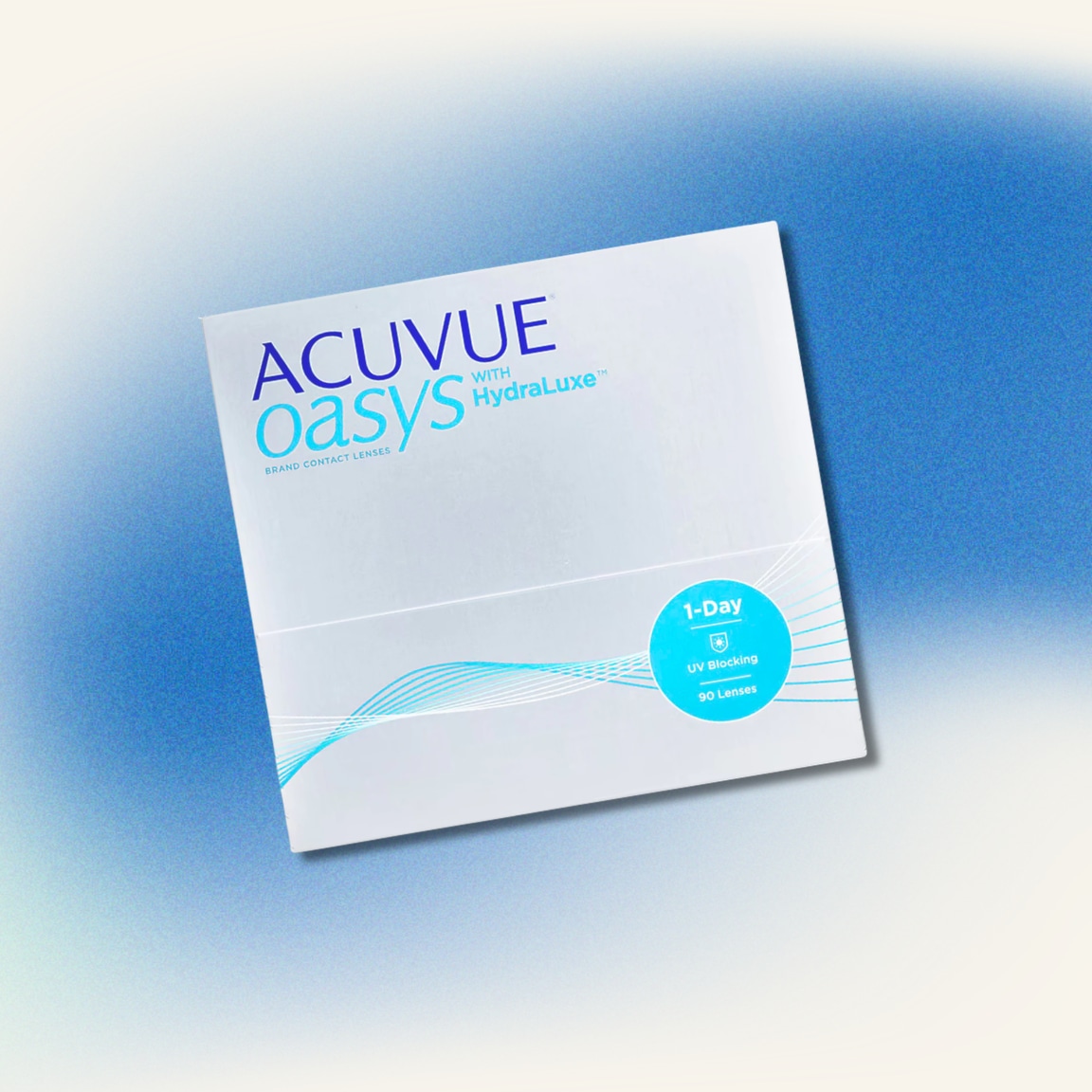 Acuvue Oasys 1-Day with HydraLuxe contact lens packaging