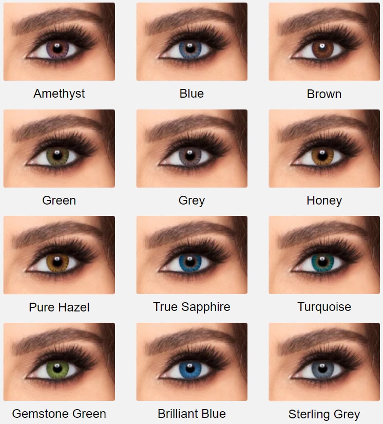 freshlook colorblends sterling grey on dark brown eyes